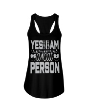 YES I'M A CAT PERSON Ladies Flowy Tank tile