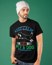KEEP CALM AND PET A DOG Classic T-Shirt apparel-classic-tshirt-lifestyle-front-86