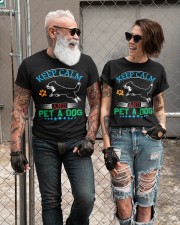 KEEP CALM AND PET A DOG Classic T-Shirt custom-t-shirts-classic-lifestyle-front-306
