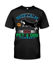KEEP CALM AND PET A DOG Premium Fit Mens Tee tile