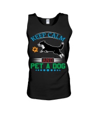 KEEP CALM AND PET A DOG Unisex Tank tile