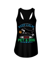 KEEP CALM AND PET A DOG Ladies Flowy Tank tile