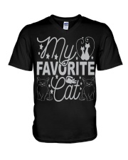MY FAVORITE CAT V-Neck T-Shirt tile