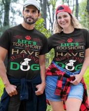 LIFE'S TOO SHORT TO HAVE JUST ONE DOG Classic T-Shirt custom-t-shirts-classic-lifestyle-front-380