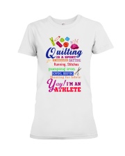 QUILTING IS A SPORT Premium Fit Ladies Tee tile