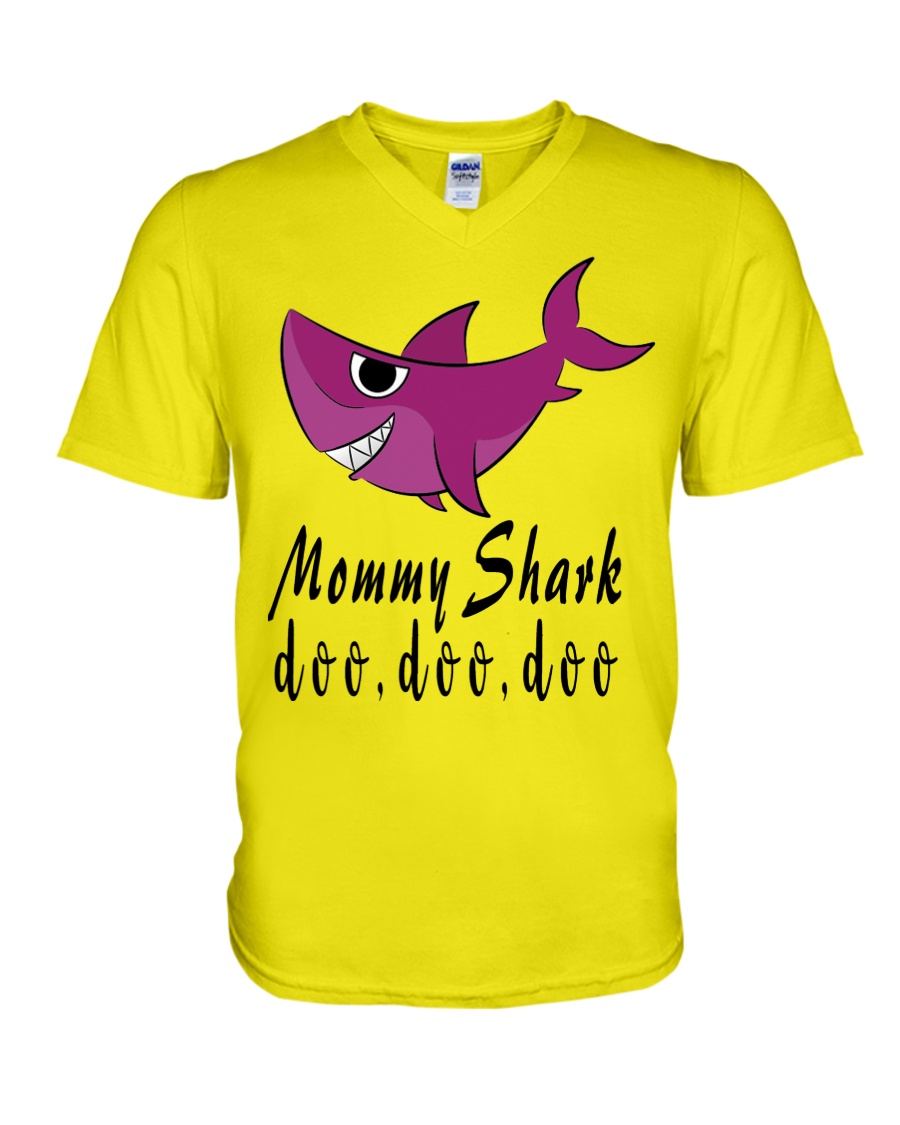 MOMMY SHARK V-Neck T-Shirt