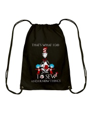 I SEW AND I KNOW THINGS Drawstring Bag thumbnail