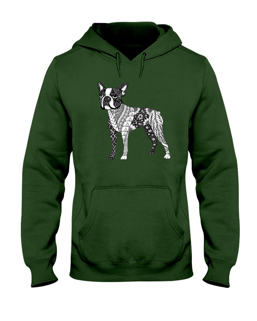 BOSTON TERRIER Coloring Hooded Sweatshirt