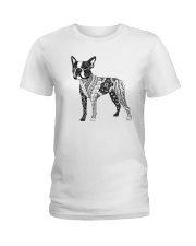 BOSTON TERRIER Coloring Ladies T-Shirt thumbnail