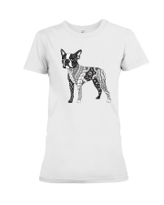 BOSTON TERRIER Coloring Premium Fit Ladies Tee thumbnail