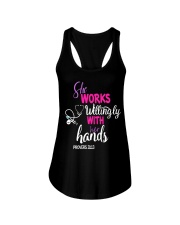 SHE WORKS WILLINGLY WITH HER HANDS Ladies Flowy Tank thumbnail