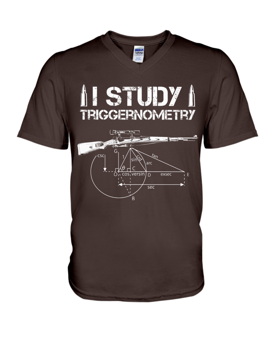 I STUDY TRIGGERNOMETRY V-Neck T-Shirt