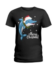 DOLPHIN CHRISTMAS Ladies T-Shirt thumbnail