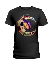 I LOVE BUTTERFLY TO THE MOON AND BACK Ladies T-Shirt thumbnail