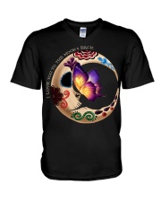 I LOVE BUTTERFLY TO THE MOON AND BACK V-Neck T-Shirt thumbnail