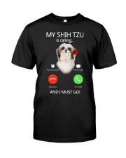 MY SHIH TZU IS CALLING Premium Fit Mens Tee thumbnail