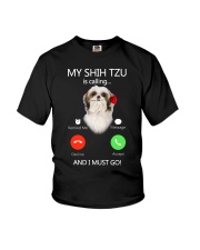 MY SHIH TZU IS CALLING Youth T-Shirt thumbnail