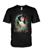 BEAUTY AND THE SHIH TZU V-Neck T-Shirt thumbnail