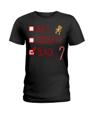 NICE NAUGHTY BLACK Ladies T-Shirt thumbnail
