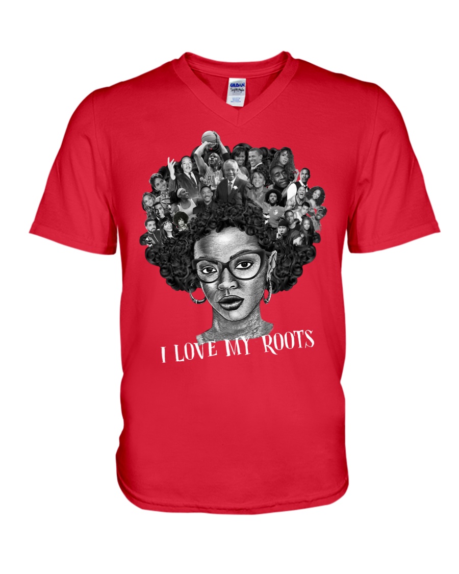 I LOVE MY ROOTS V-Neck T-Shirt