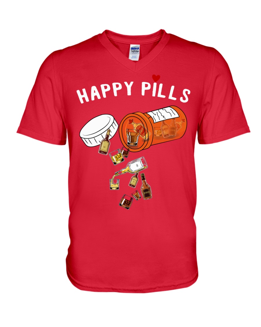 HAPPY PILLS V-Neck T-Shirt