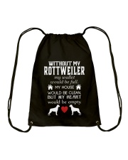 WITHOUT MY ROTTWEILER Drawstring Bag thumbnail