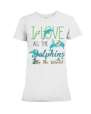 I LOVE DOLPHINS Premium Fit Ladies Tee thumbnail