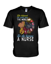 SHE BECAME A NURSE V-Neck T-Shirt thumbnail
