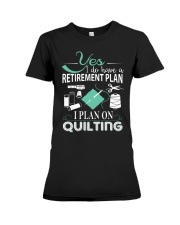 I PLANT ON QUILTING Premium Fit Ladies Tee thumbnail