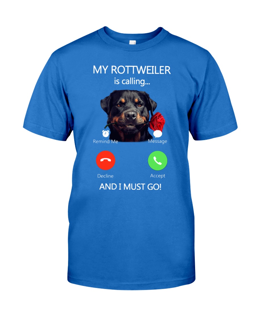 MY ROTTWEILER IS CALLING Premium Fit Mens Tee