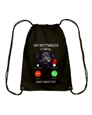 MY ROTTWEILER IS CALLING Drawstring Bag thumbnail