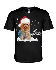 YORKSHIRE TERRIER CHRISTMAS V-Neck T-Shirt thumbnail