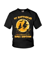 MY ROTTWEILER RIDES SHOTGUN Youth T-Shirt thumbnail