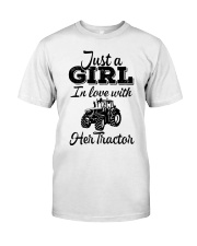 JUST A GIRL IN LOVE WITH HER TRACTOR Classic T-Shirt front
