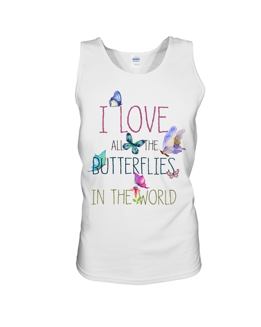 I LOVE BUTTERFLIES Unisex Tank