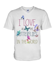 I LOVE BUTTERFLIES V-Neck T-Shirt thumbnail