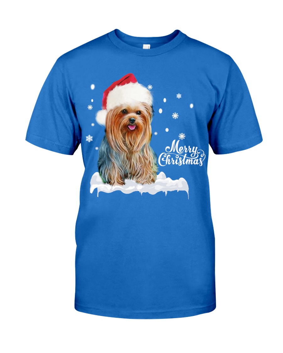 YORKSHIRE TERRIER CHRISTMAS Premium Fit Mens Tee