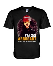 I AM NOT ARROGANT V-Neck T-Shirt thumbnail