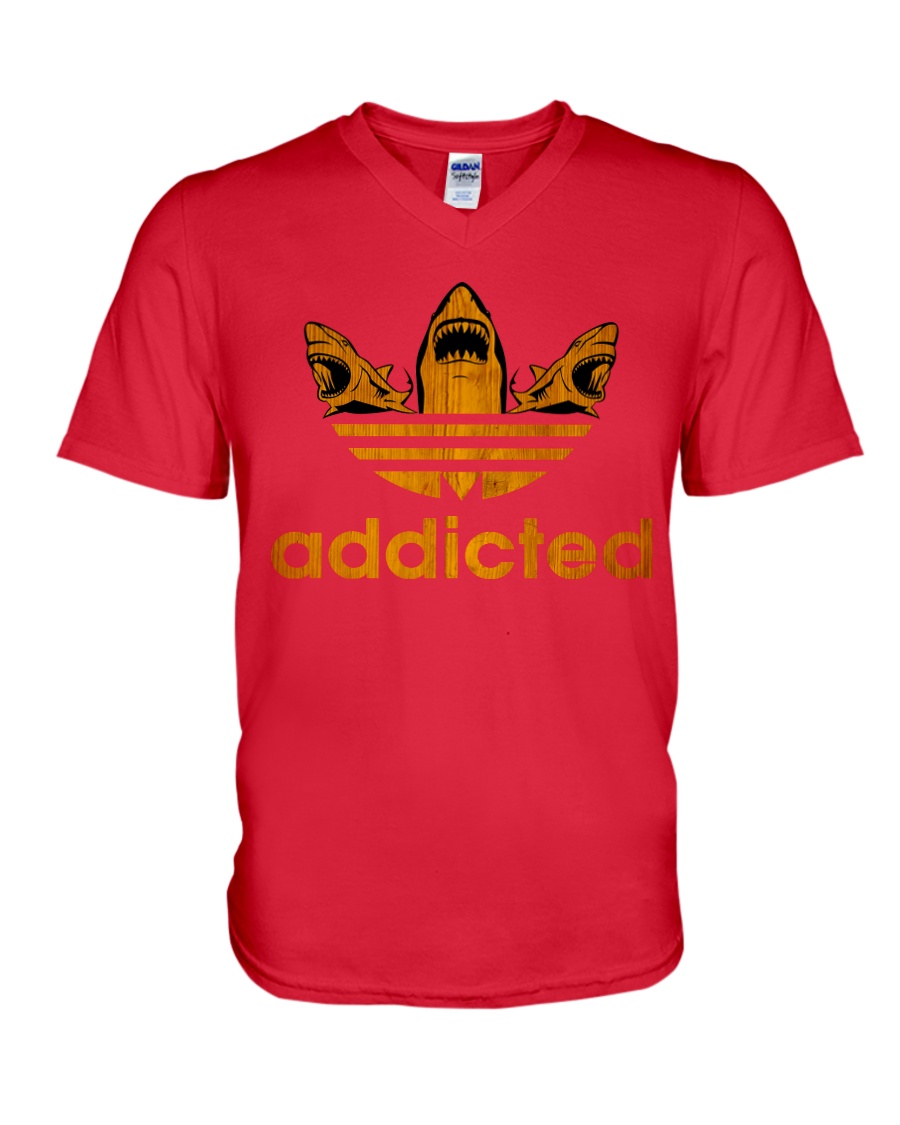 ADDICTED TO SHARK V-Neck T-Shirt