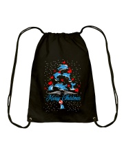 DOLPHINS CHRISTMAS Drawstring Bag thumbnail