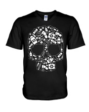 SKULL NURSE V-Neck T-Shirt thumbnail