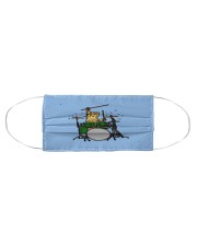 cat plays drums mask Cloth face mask aos-face-mask-coverlet-lifestyle-front-01