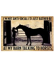 Im Not Anti Social Talking To Horses 36x24 Poster front