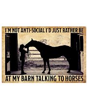 Im Not Anti Social Talking To Horses Horizontal Poster tile