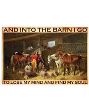 And In To The Barn Cowgirl I Go To Lose My Mind 17x11 Poster front