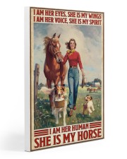 I Am Her Human She Is My Horse Gallery Wrapped Canvas Prints tile