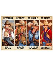 Be Strong Be Brave Cowgirl 36x24 Poster front