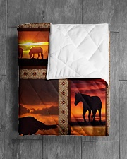 Horse Sunshine Quilt Quilt 70"x80" - Queen aos-quilt-70x80-lifestyle-closeup-front-04