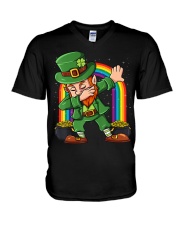 St Patricks Day Dabbing Leprechaun I V-Neck T-Shirt tile