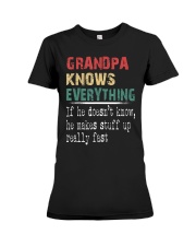 Grandpa Knows Everything - Christmas Grandpa Gift Premium Fit Ladies Tee thumbnail
